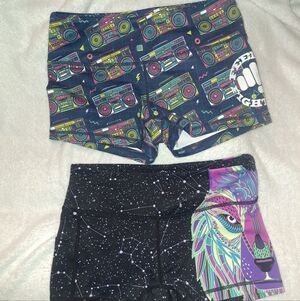 Colorful Graphic Shorts Set